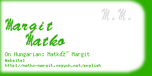 margit matko business card